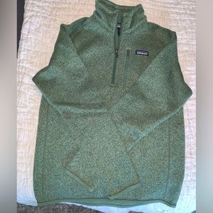 Patagonia Men's Better Sweater 1/4 Zip Pullover, Sz SM, Industrial Green